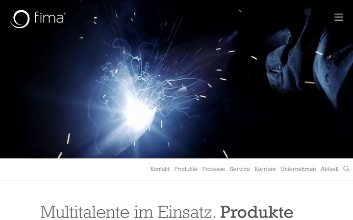 Screenshot of fima.de