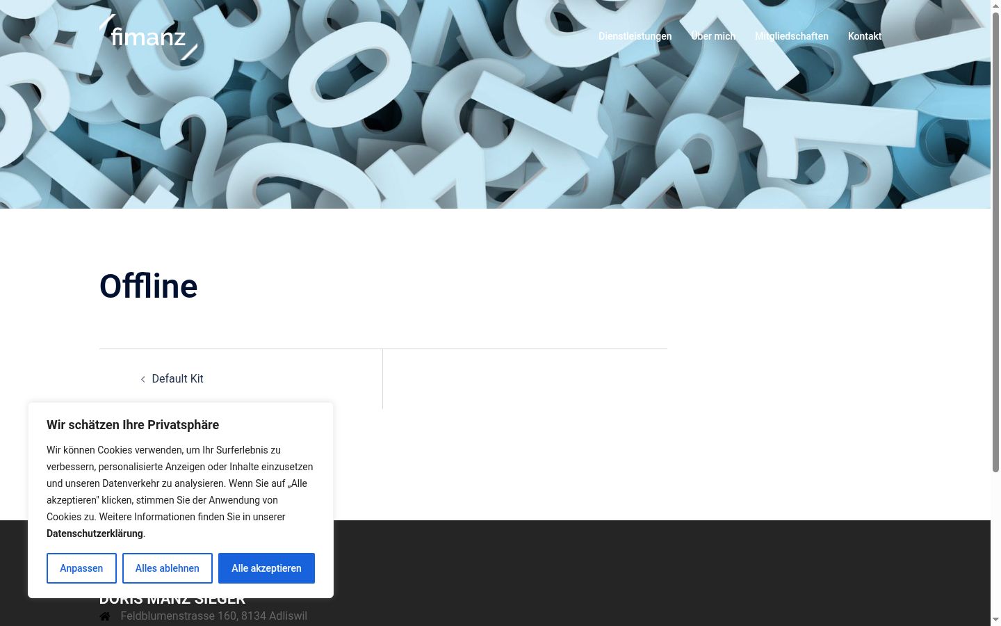 Capture d'écran de la bannière de consentement affichée avant toute interaction