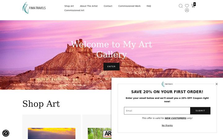 Screenshot of fimatravels.com