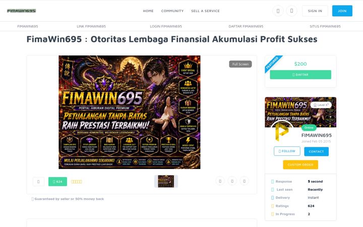 Ekrano kopija fimawin695.net