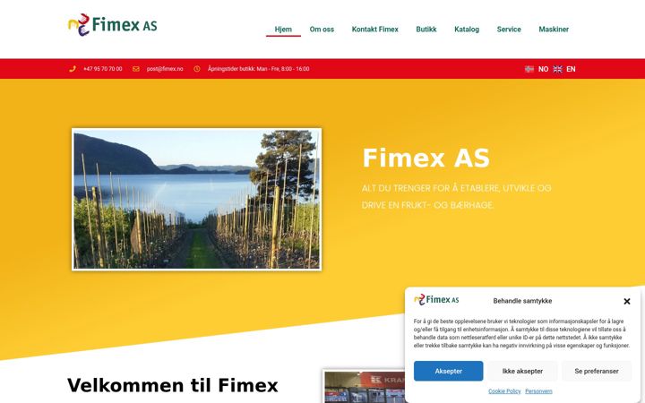 Screenshot of fimex.no