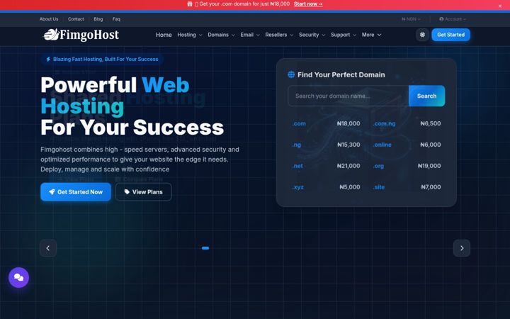 Screenshot of fimgohost.com
