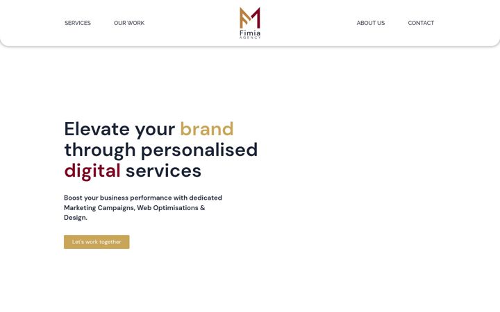 Screenshot of fimia-agency.com