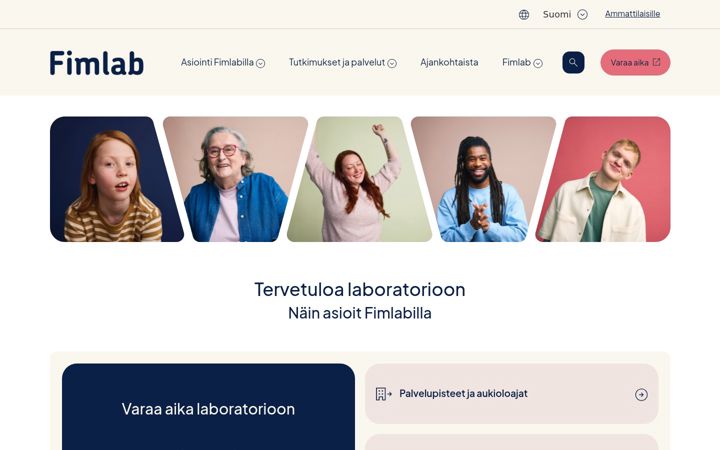 Screenshot of fimlab.fi
