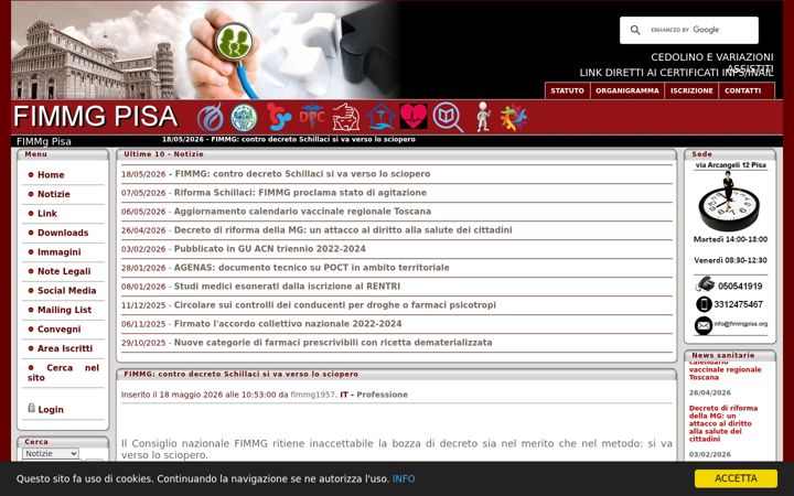 Screenshot of fimmgpisa.org