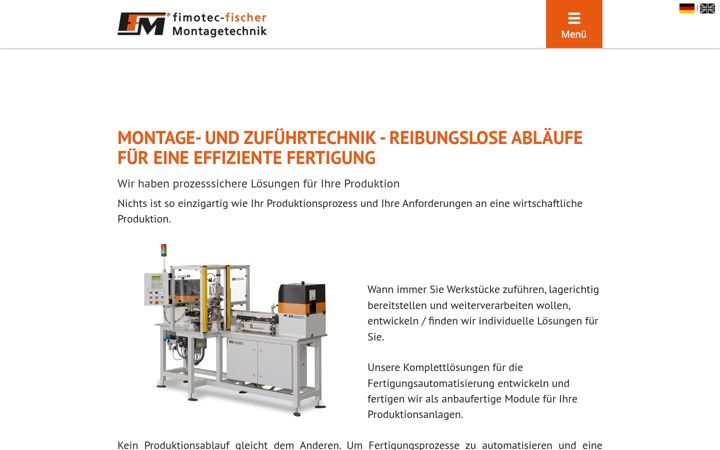 Screenshot of fimotec-fischer.de
