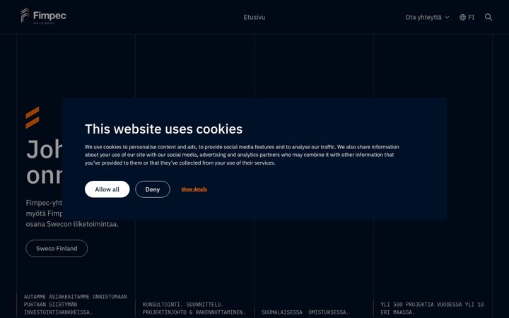 Screenshot of fimpec.fi