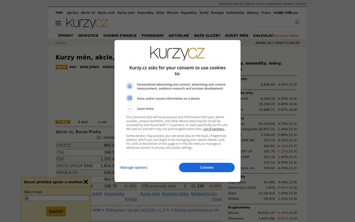 Screenshot του fin.cz