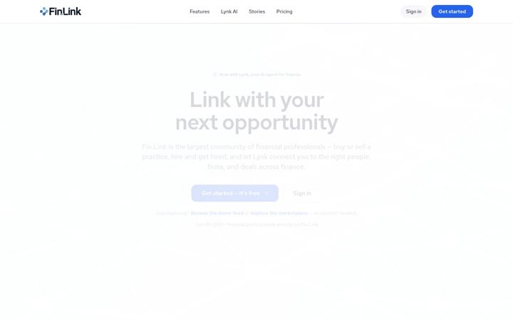 Screenshot of fin.link