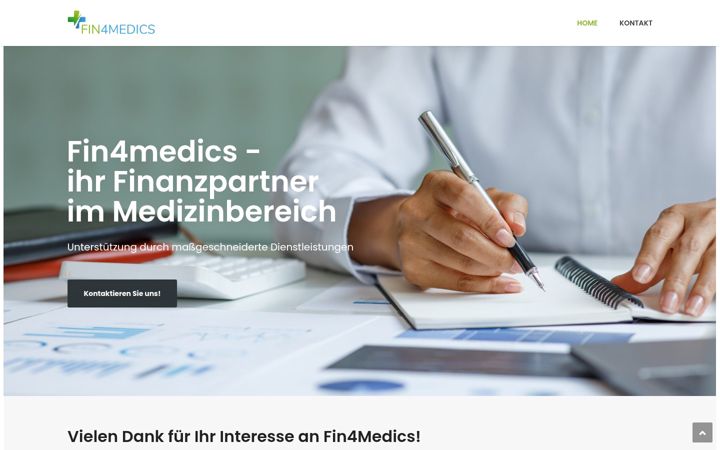 Screenshot of fin4medics.de