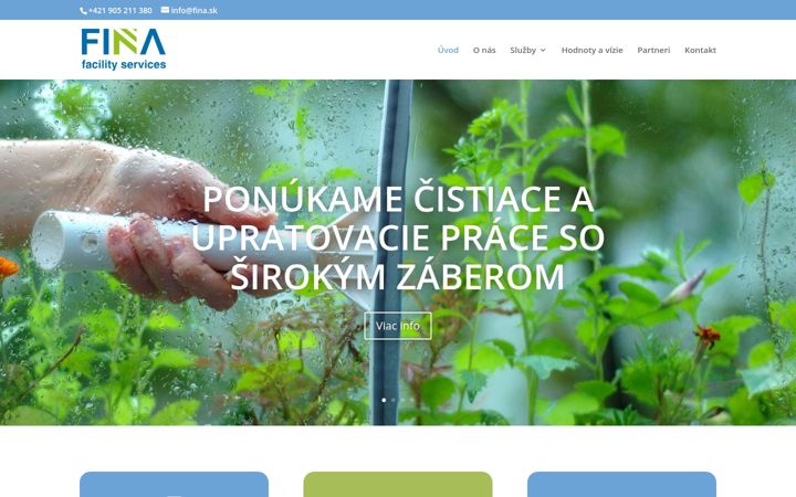 Screenshot of fina.sk