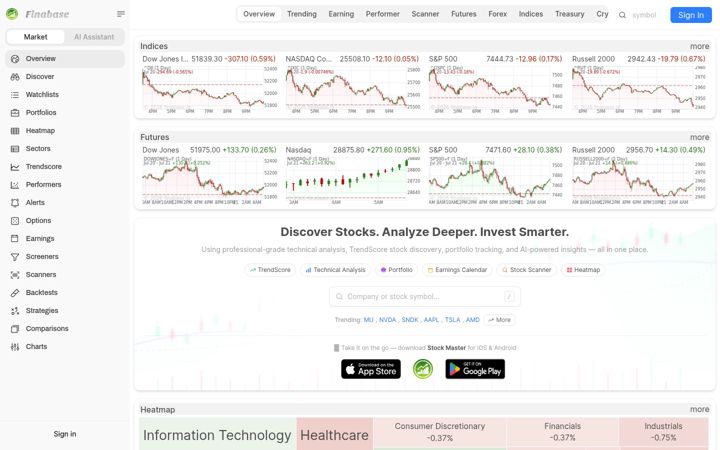 Screenshot of finabase.io