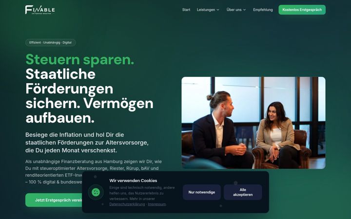 Screenshot of finable.de