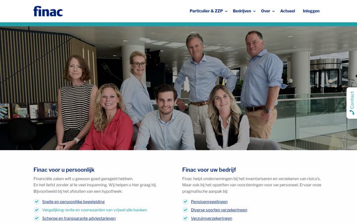Screenshot of finac.nl