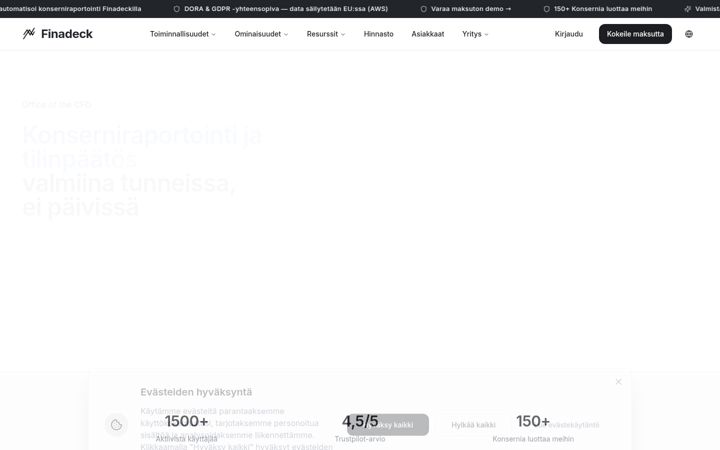 Zrzut ekranu finadeck.fi