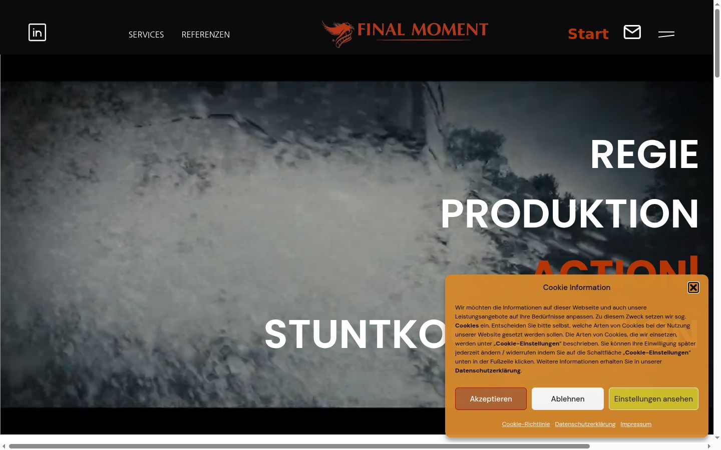 Screenshot tal-banner tal-kunsens muri qabel kwalunkwe interazzjoni