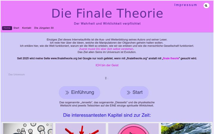Screenshot of finaletheorie.org