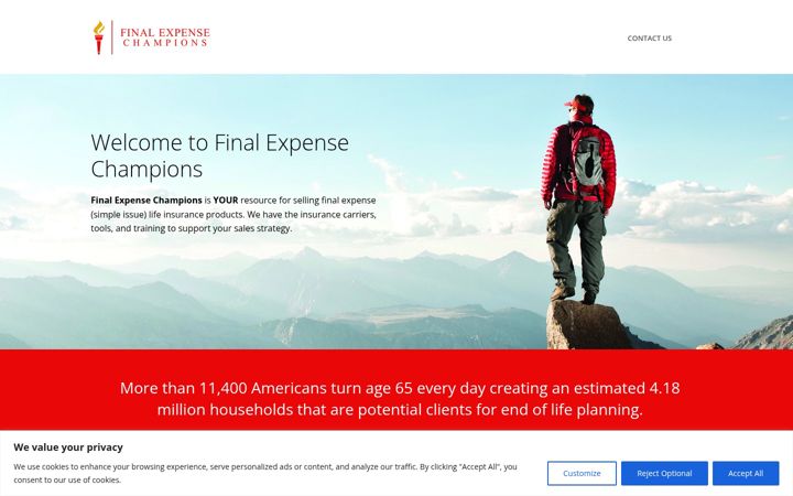 Screenshot of finalexpensechampions.com