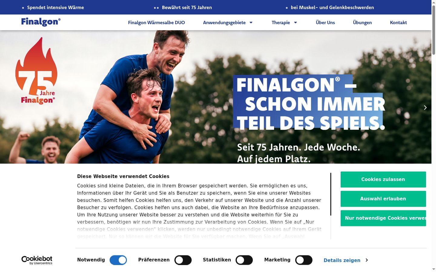 Capture d'écran de la bannière de consentement affichée avant toute interaction