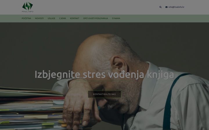 Snímek obrazovky finalinfo.hr