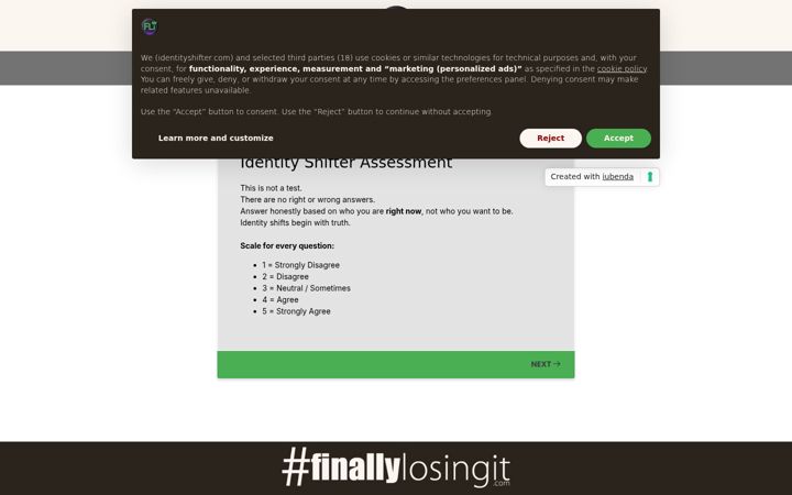 Screenshot of finallylosingit.com