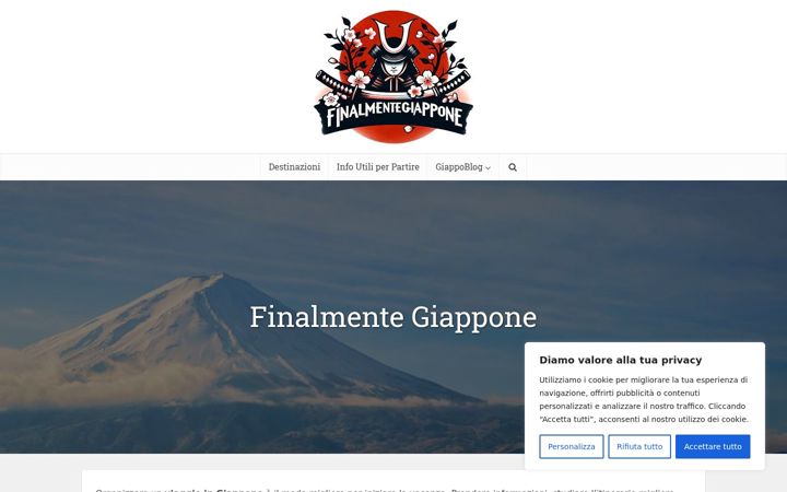 Screenshot ta' finalmentegiappone.it