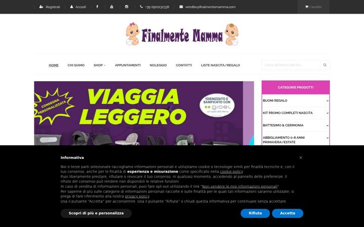 Screenshot of finalmentemamma.com