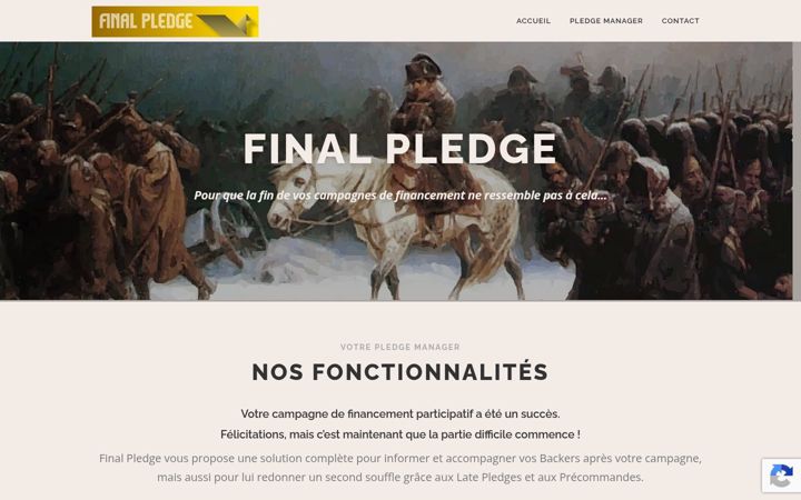 Screenshot of finalpledge.com