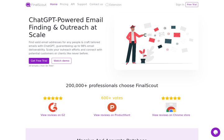 Screenshot of finalscout.com
