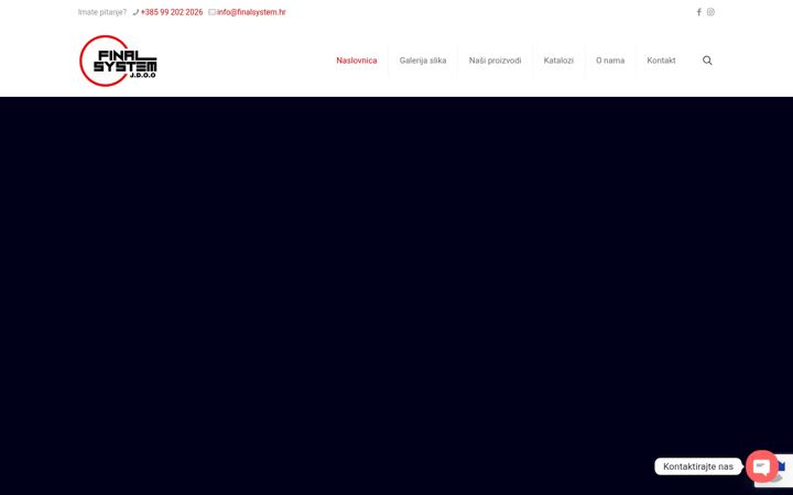 Screenshot of finalsystem.hr