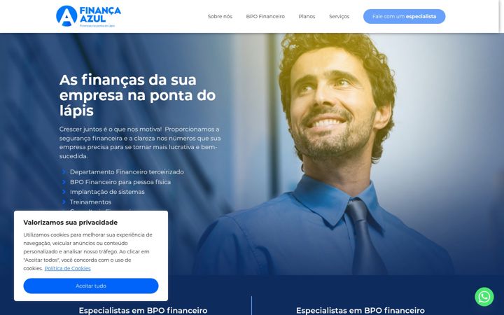 Screenshot of financaazul.com.br