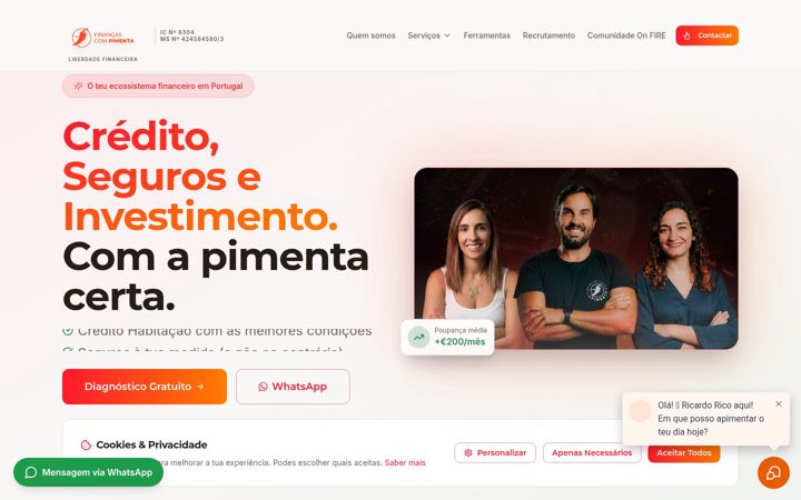 Screenshot of financascompimenta.pt