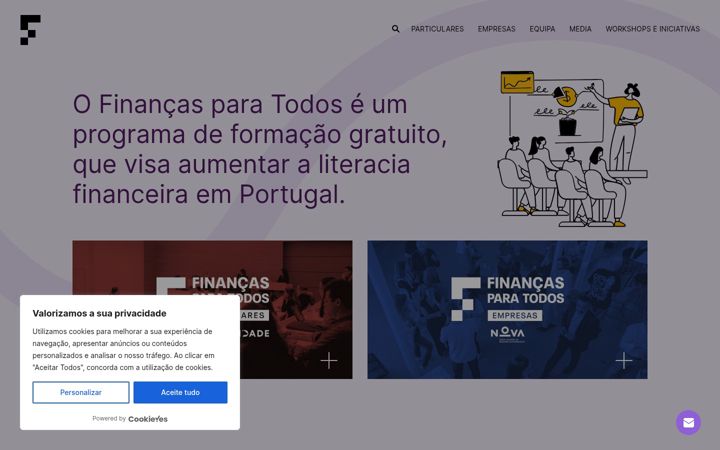 Екранна снимка на financasparatodos.pt