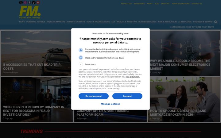 Screenshot of finance-monthly.com