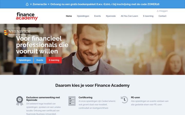 Screenshot of financeacademy.nl