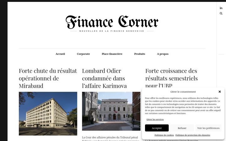 Screenshot of financecorner.ch