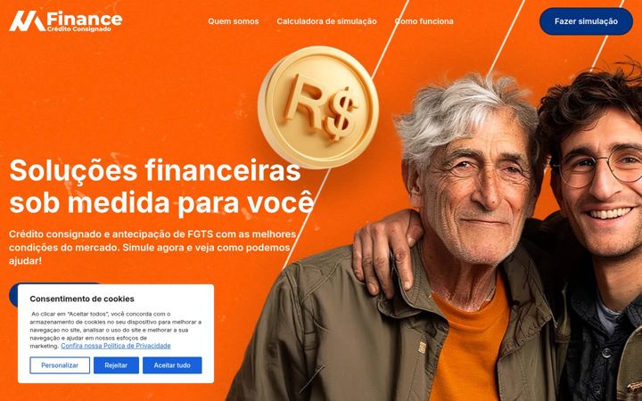 Screenshot of financecreditoconsignado.com.br