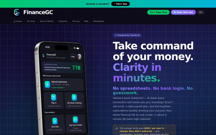 Screenshot of financegc.com