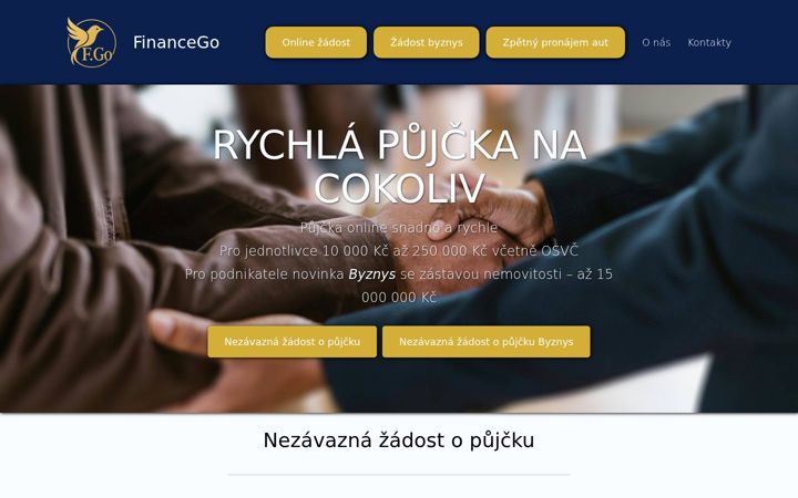 Screenshot of financego.cz