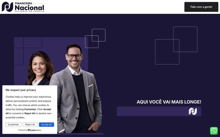 Screenshot of financeiranacional.com.br