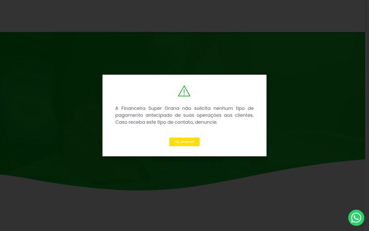 Screenshot of financeirasupergrana.com.br
