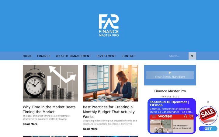 Screenshot of financemasterpro.com