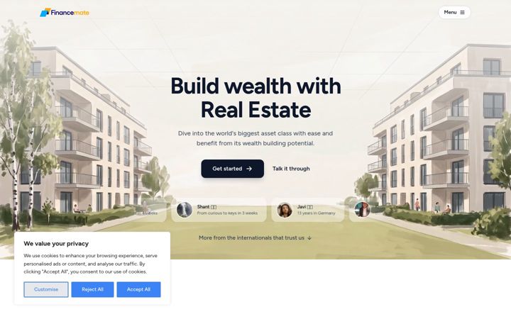 Screenshot of financemate.de