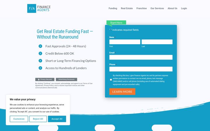 Screenshot of financeneeds.com
