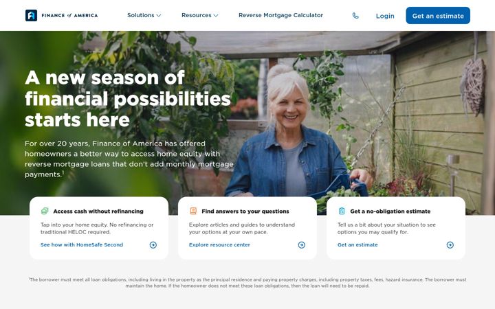 Screenshot of financeofamerica.com