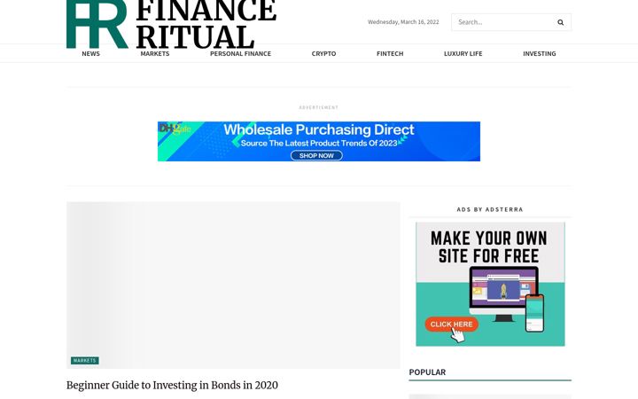 Screenshot of financeritual.net