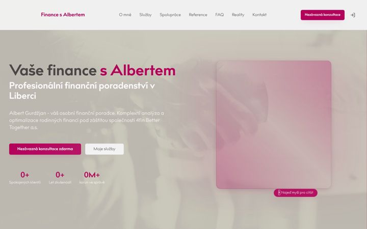 Screenshot of financesalbertem.cz