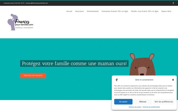 Screenshot of financespourfamille.com