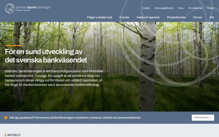 Screenshot of financesweden.se