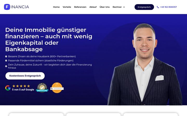 Screenshot of financia.de